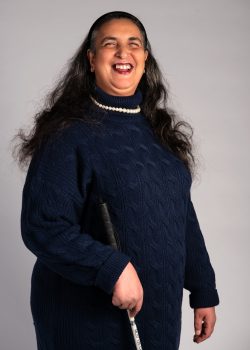 Laila (54) has lived on the Lancaster West Estate for 27 years.
She is mother to Karim and Jamal who styled her so beautifully for the shoot.
